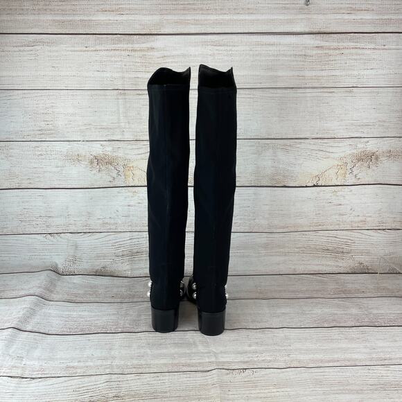Stuart Weitzman Portia 5050 Womens Sz 5B Over The Knee Boots Black Pearl - Picture 5 of 9